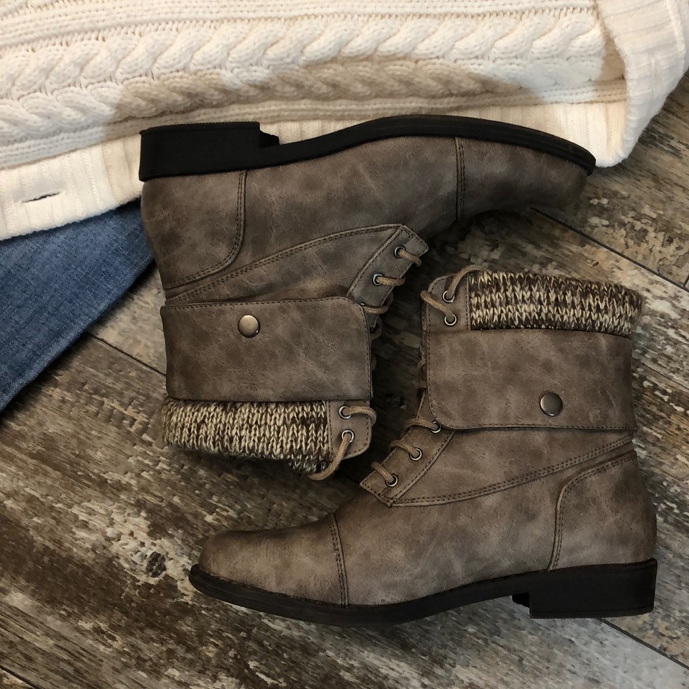 JustFab Lace Up Boot